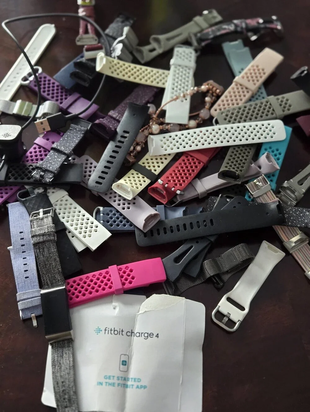 Fitbit 3 or 4 , Replacement Wristbands Assorted Pink, Black, White & Purple